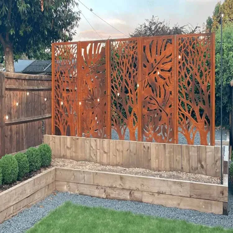 Художественная перегородка из кортеновской стали