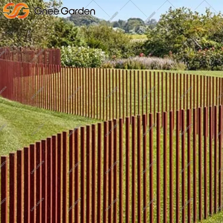 Corten fencing panels