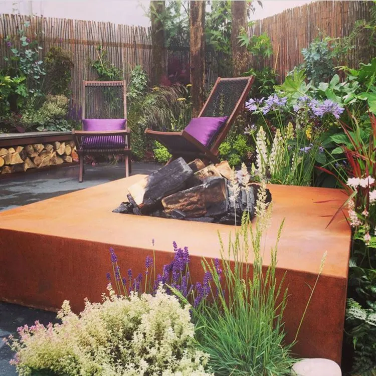 Пожарная чаша из кортеновской стали