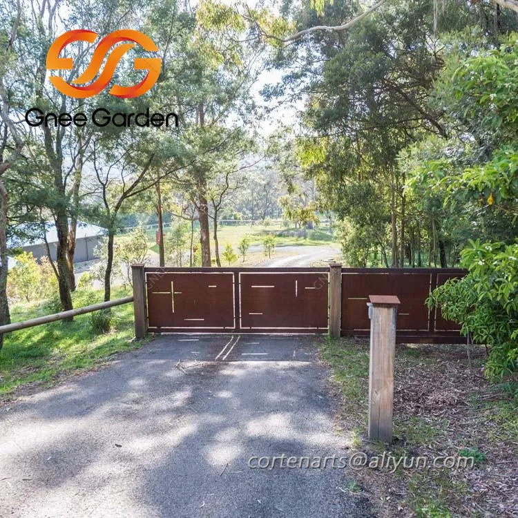 Садовые ворота и ограждения из кортеновой стали