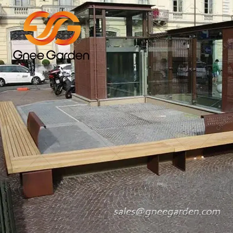 Уличная мебель из кортеновской стали нестандартного размера