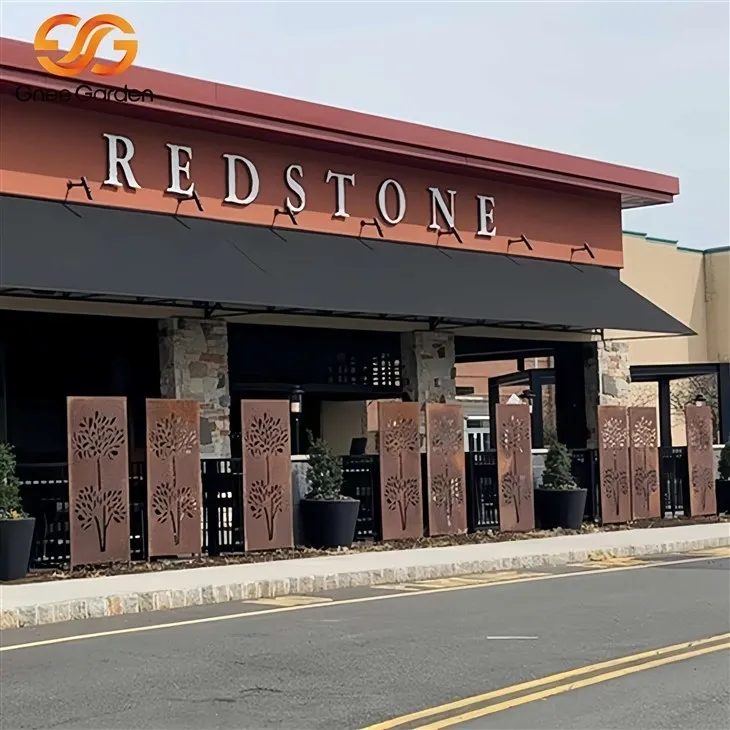 Садовые лазерные металлические экраны Corten