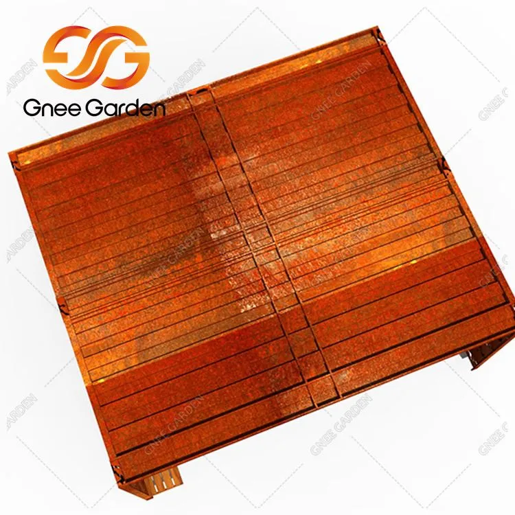 Современная металлическая садовая беседка