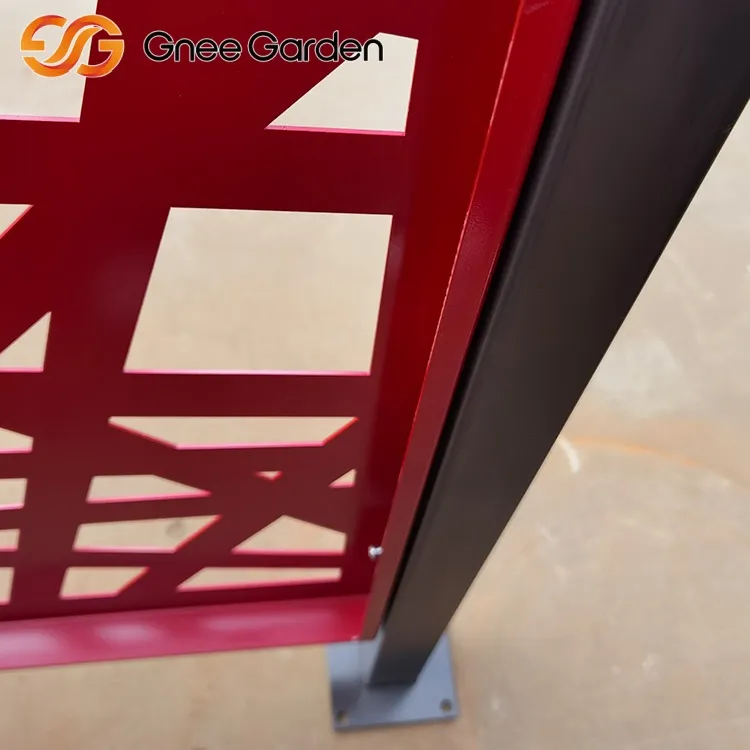 Современный красный геометрический дизайн забор экрана