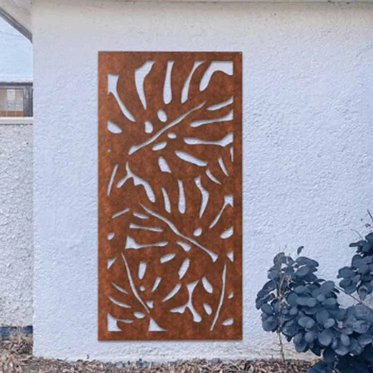 Панель экрана конфиденциальности из ржавой красной стали Corten, наружная