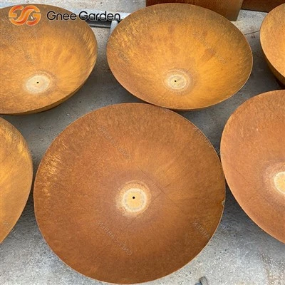 Corten Contemporary Fire Pit Dustic Like