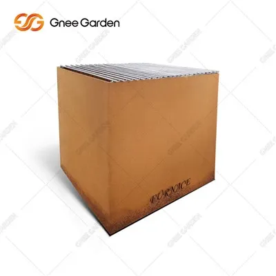 Стальная костровая яма современного дизайна Corten для заднего двора